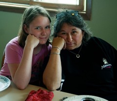 Group home with woman and young woman