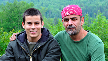 Family and youth support - man and young male adult