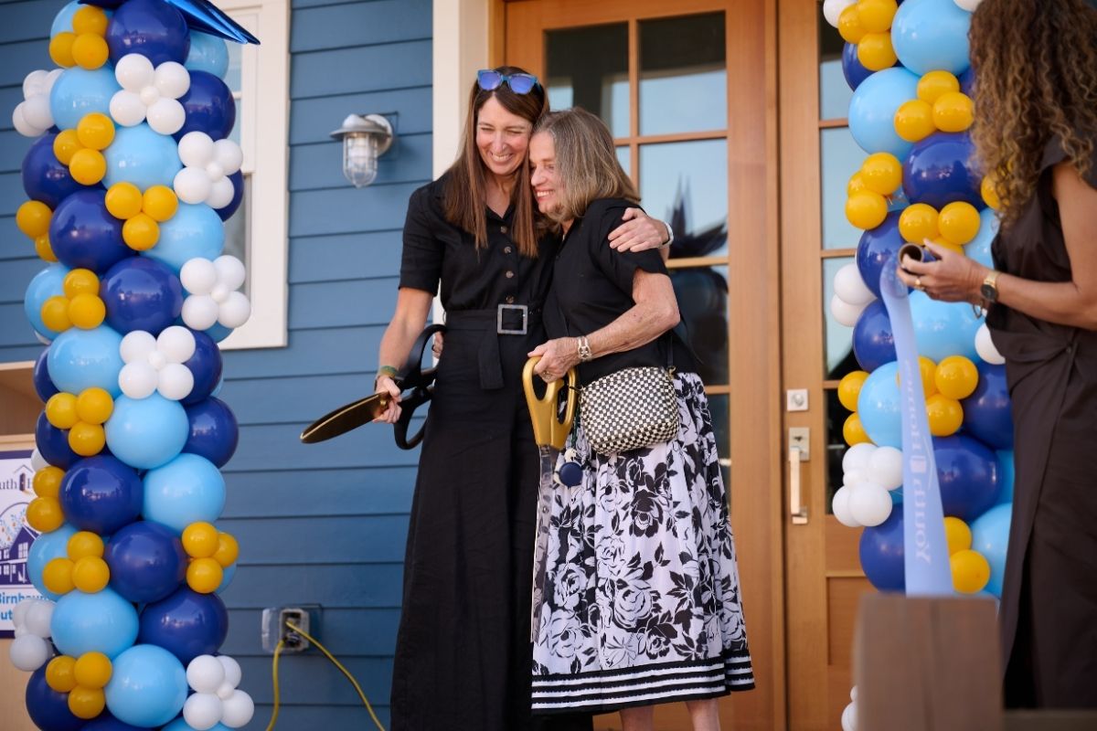 Amy Schaer and Nancy Birnbaum at Ribbon Cutting